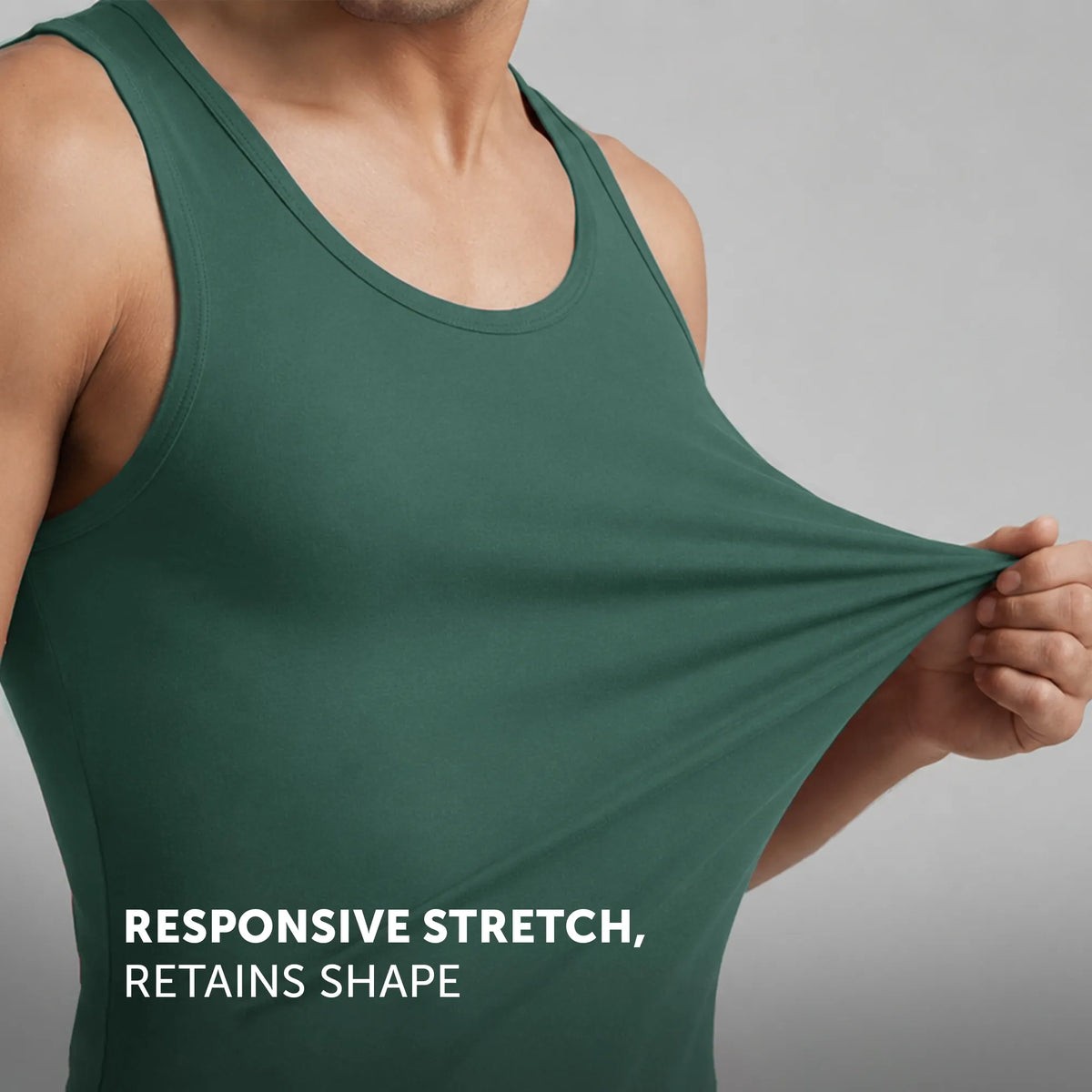 Ace Modal-Cotton Vest Forest Green