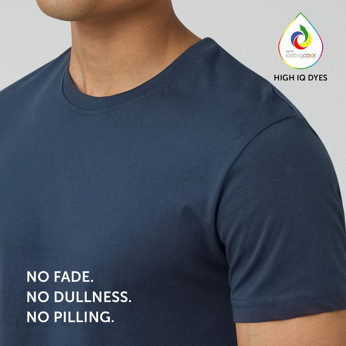 Pace Combed Cotton T-shirts Isle Blue