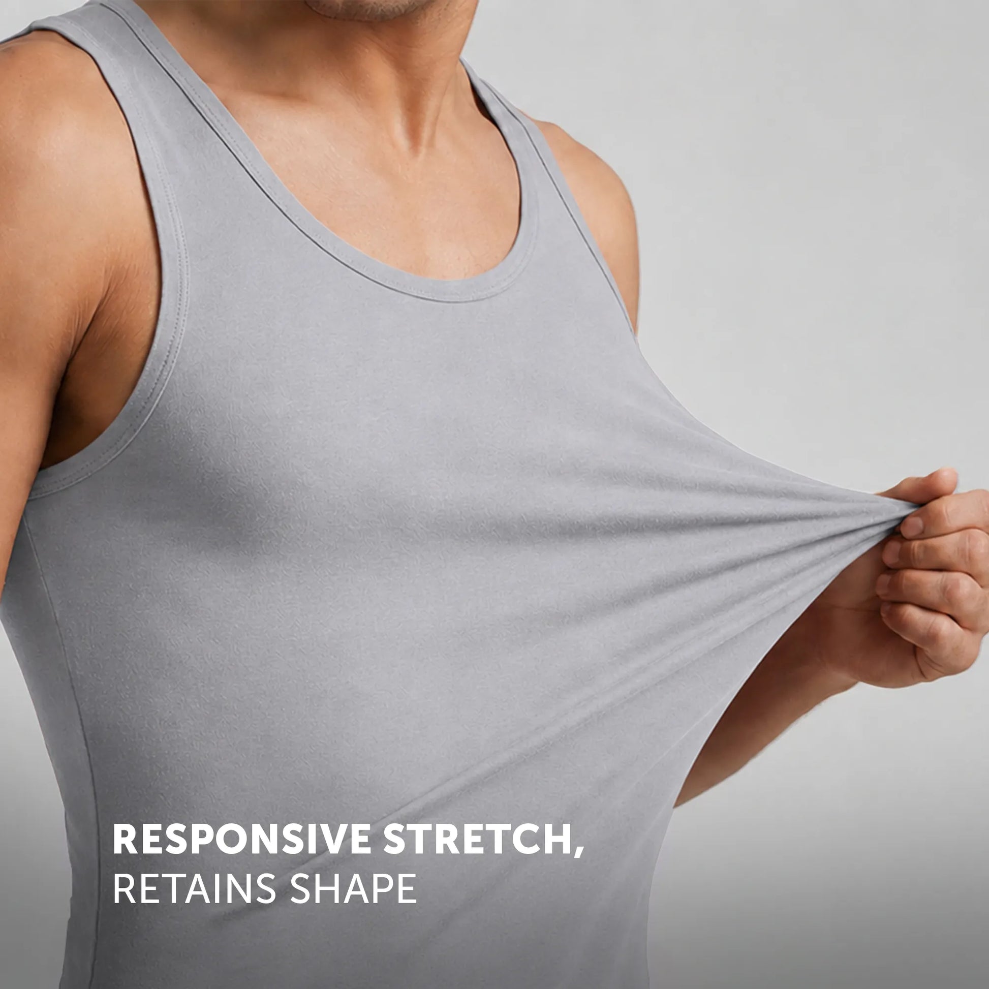 Ace Modal-Cotton Vest Frost Grey