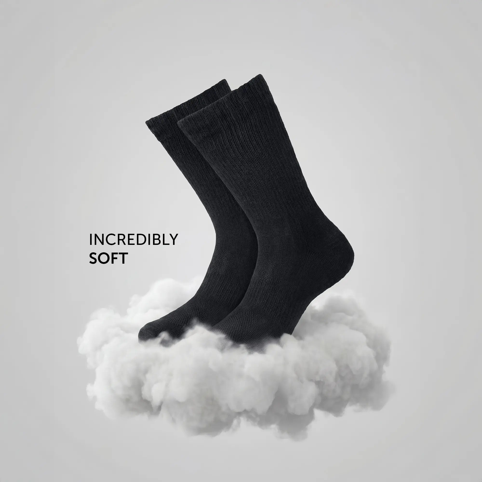 Crew-Length Socks - Pitch Black