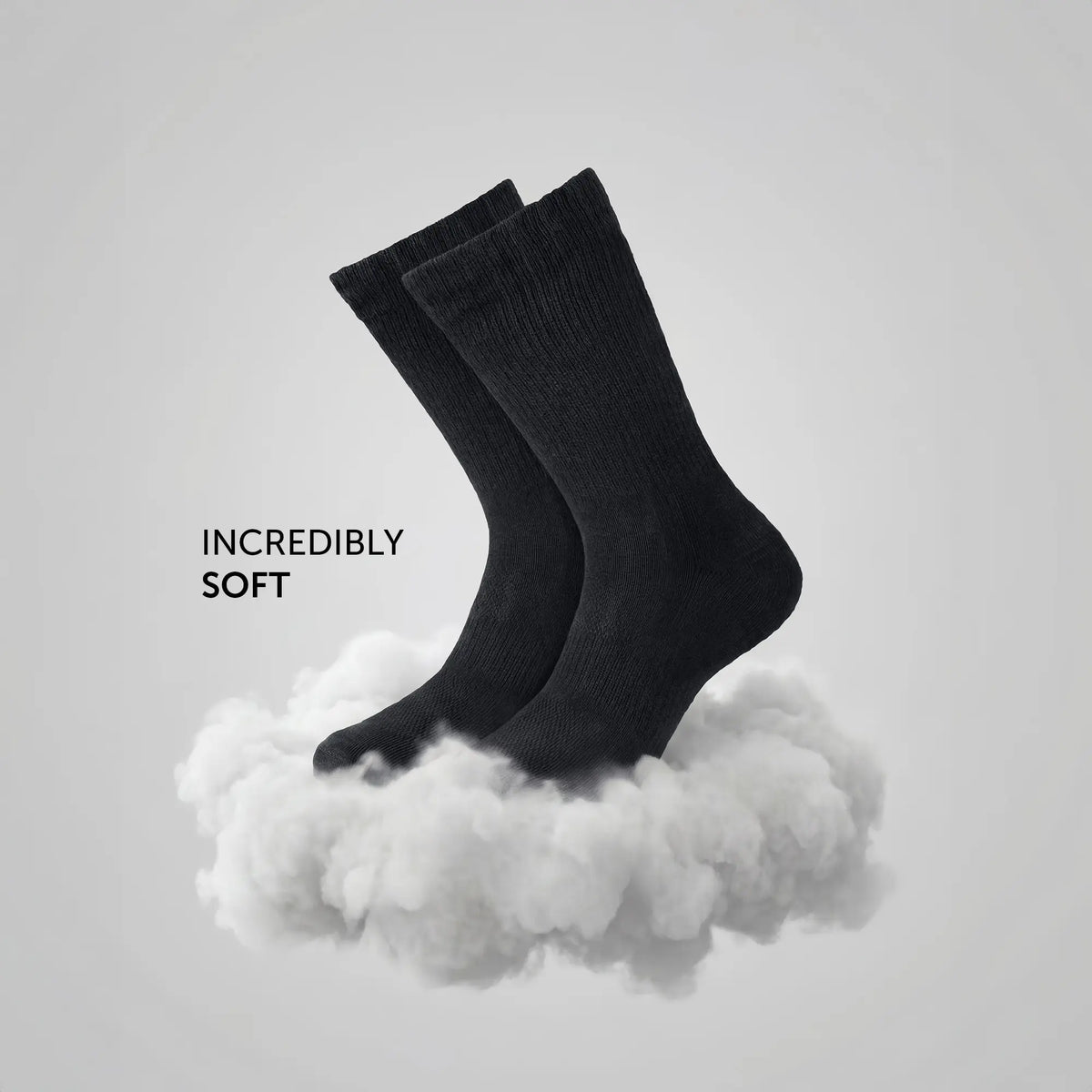 Crew-Length Socks - Pitch Black