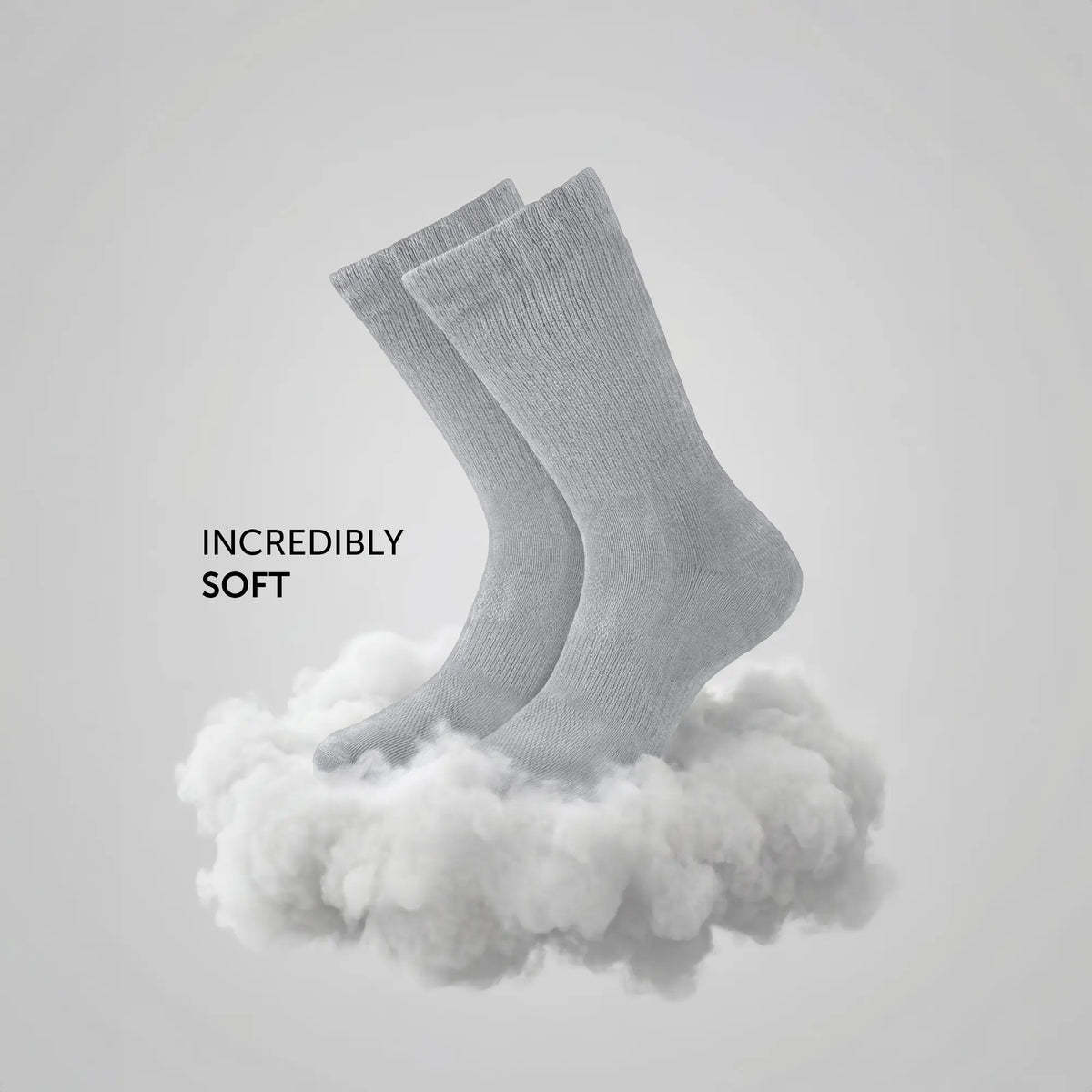 Crew-Length Socks - Cement Grey