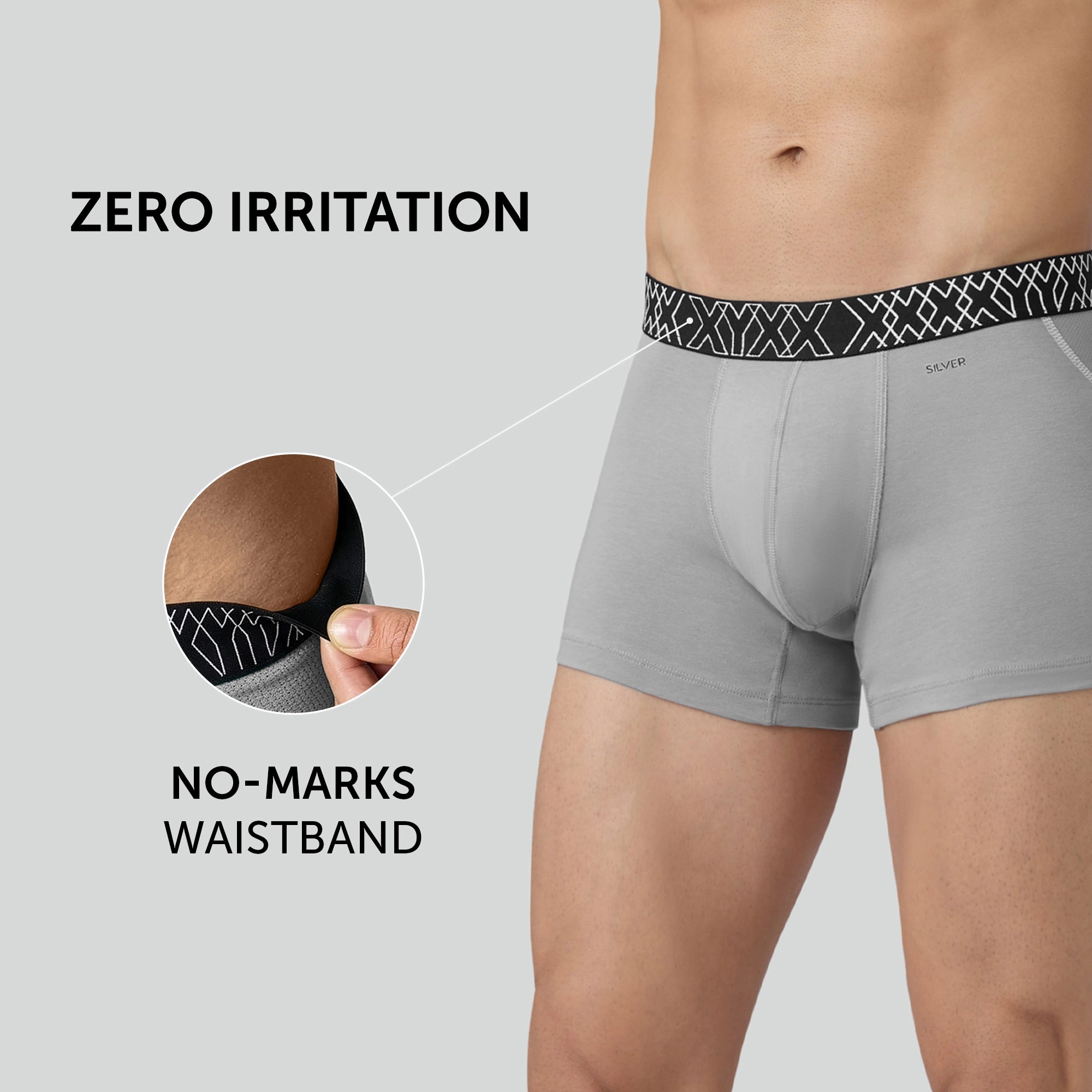 Sprint Cotton Stretch Trunks Opal Grey