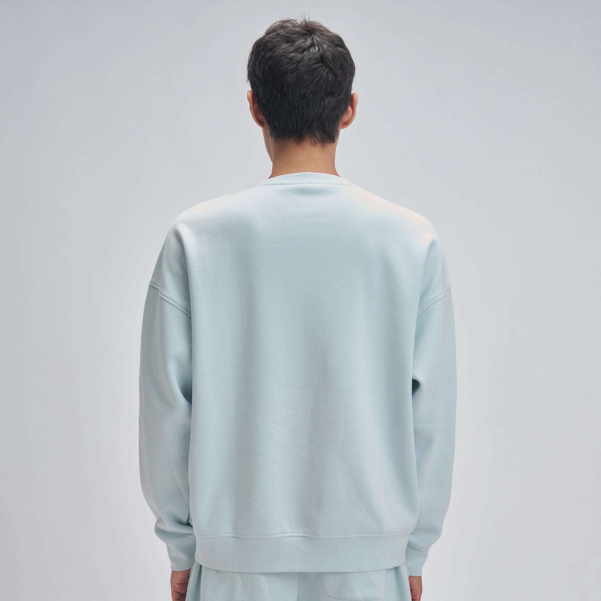 Crew Oversized Round Neck Sweatshirt - Quad Blue