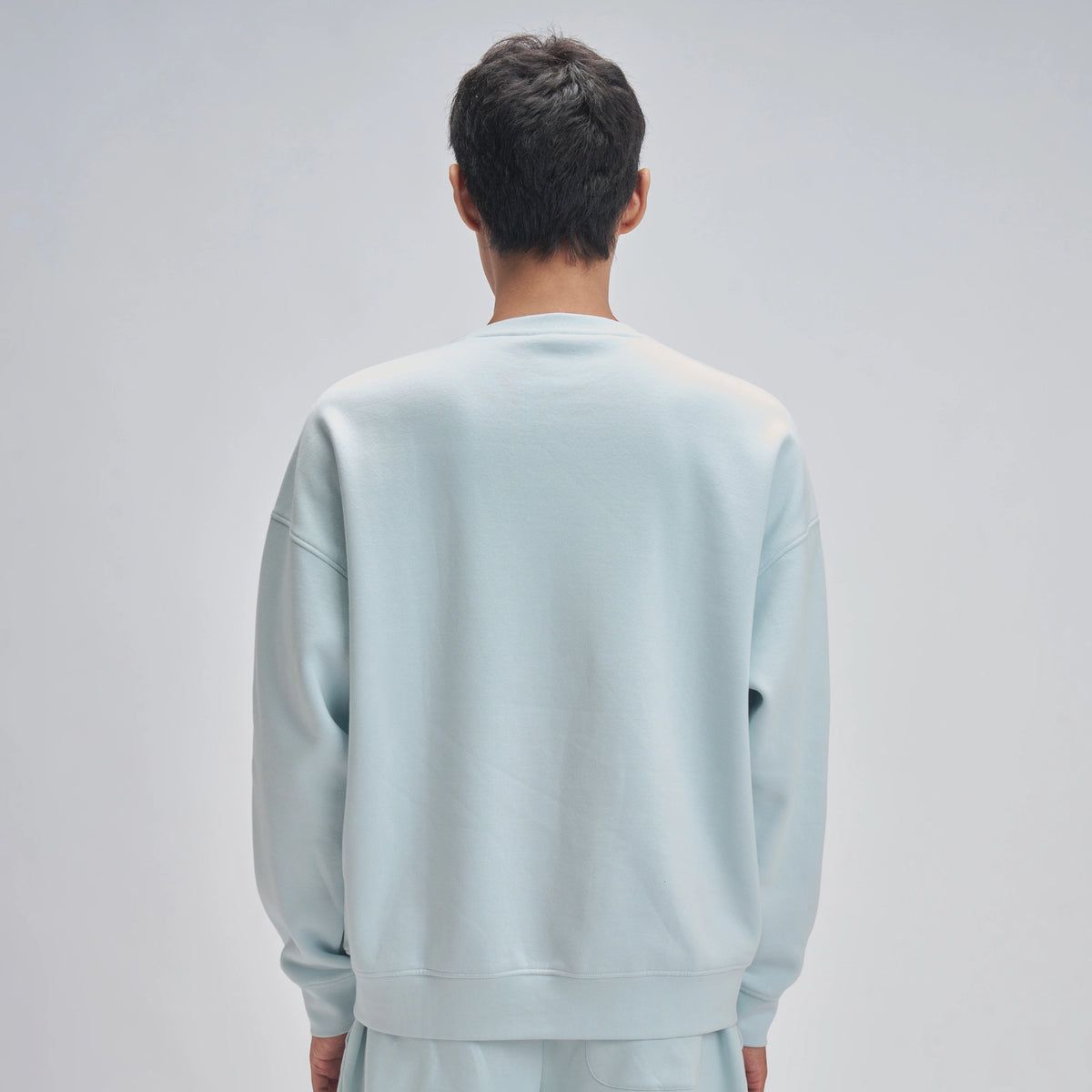 Crew Oversized Round Neck Sweatshirt - Quad Blue