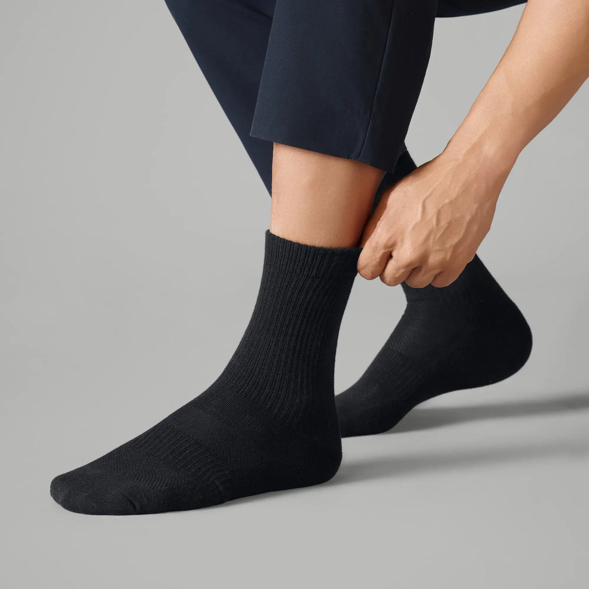 Crew-Length Socks - Pitch Black