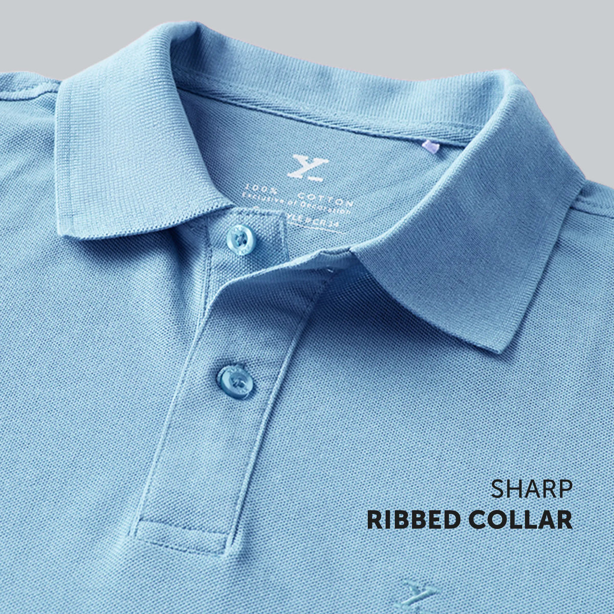 Nova Combed Cotton Polo T-shirts Sky Blue