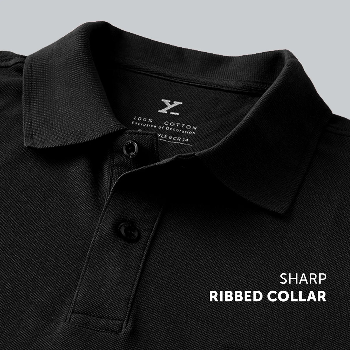 Nova Combed Cotton Polo T-shirts Pitch Black