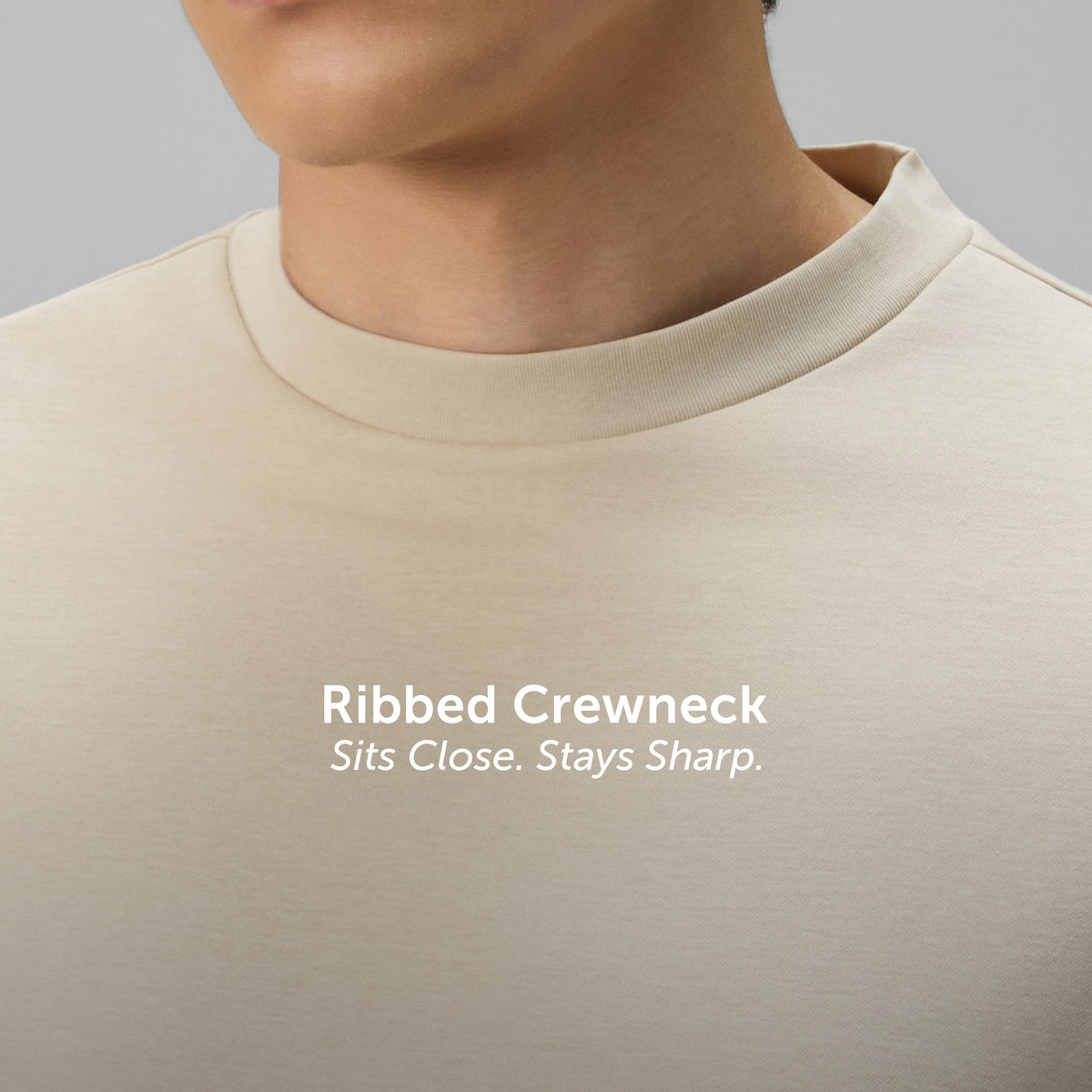 Cotton-Rich Oversized T-shirt - Dusty Beige