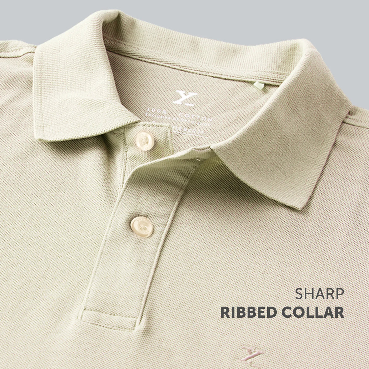 Nova Combed Cotton Polo T-shirts Almond White