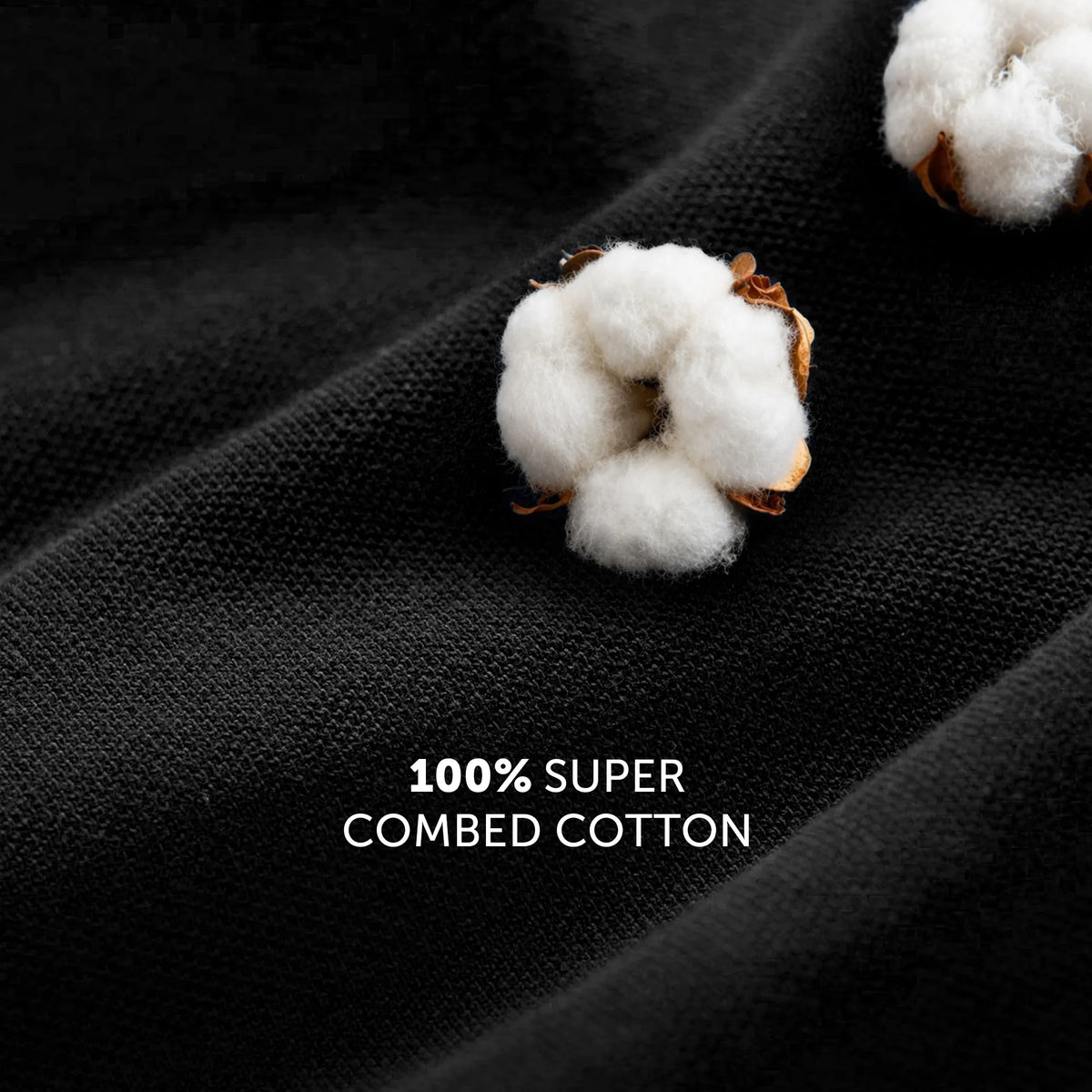 Nova Combed Cotton Polo T-shirts Pitch Black