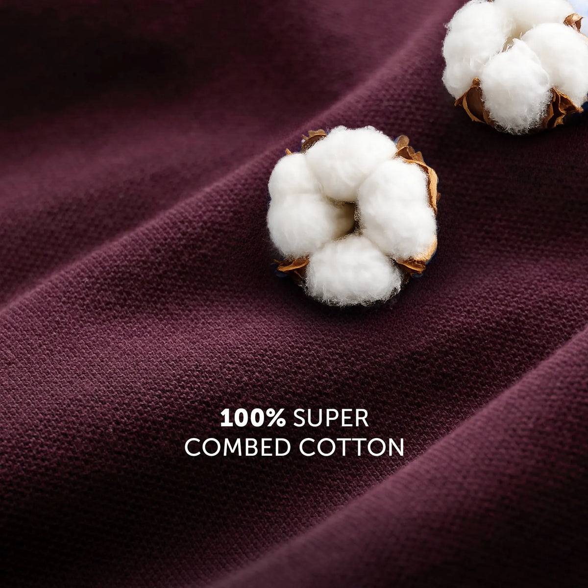 Nova Combed Cotton Polo T-shirts Merlot Maroon