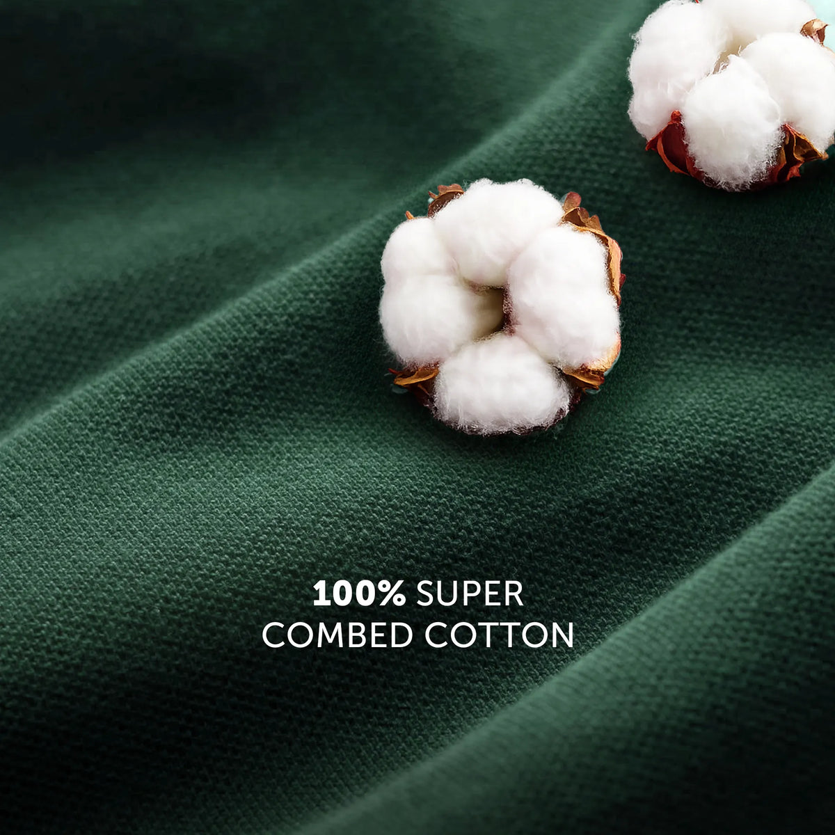 Nova Combed Cotton Polo T-shirts Basil Green