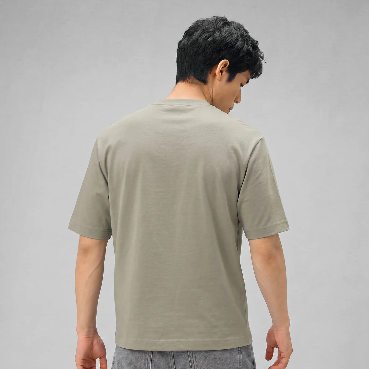 Cotton-Rich Oversized T-shirt - Cascade Grey