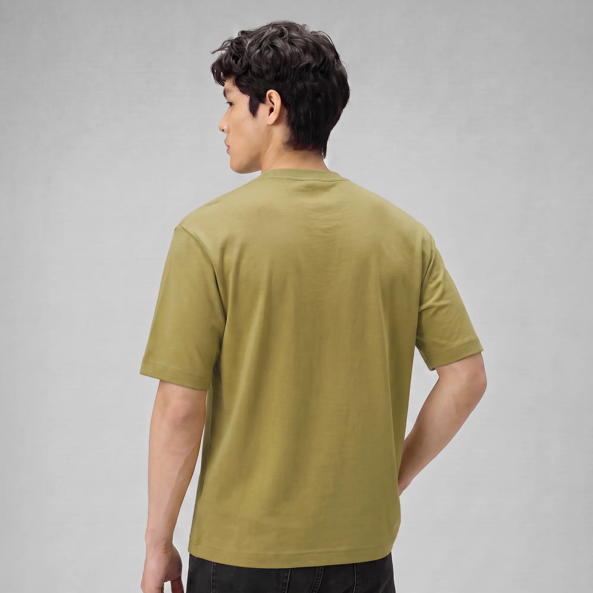 Cotton-Rich Oversized T-shirt - Amber Green