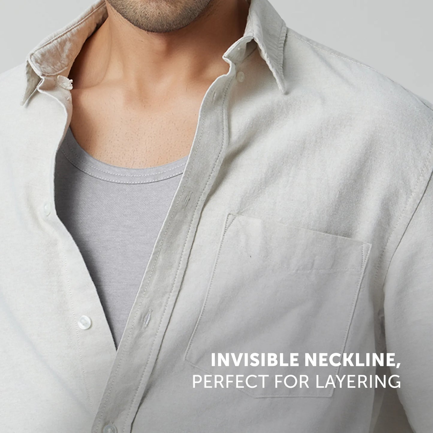 Ace Modal-Cotton Vest Frost Grey