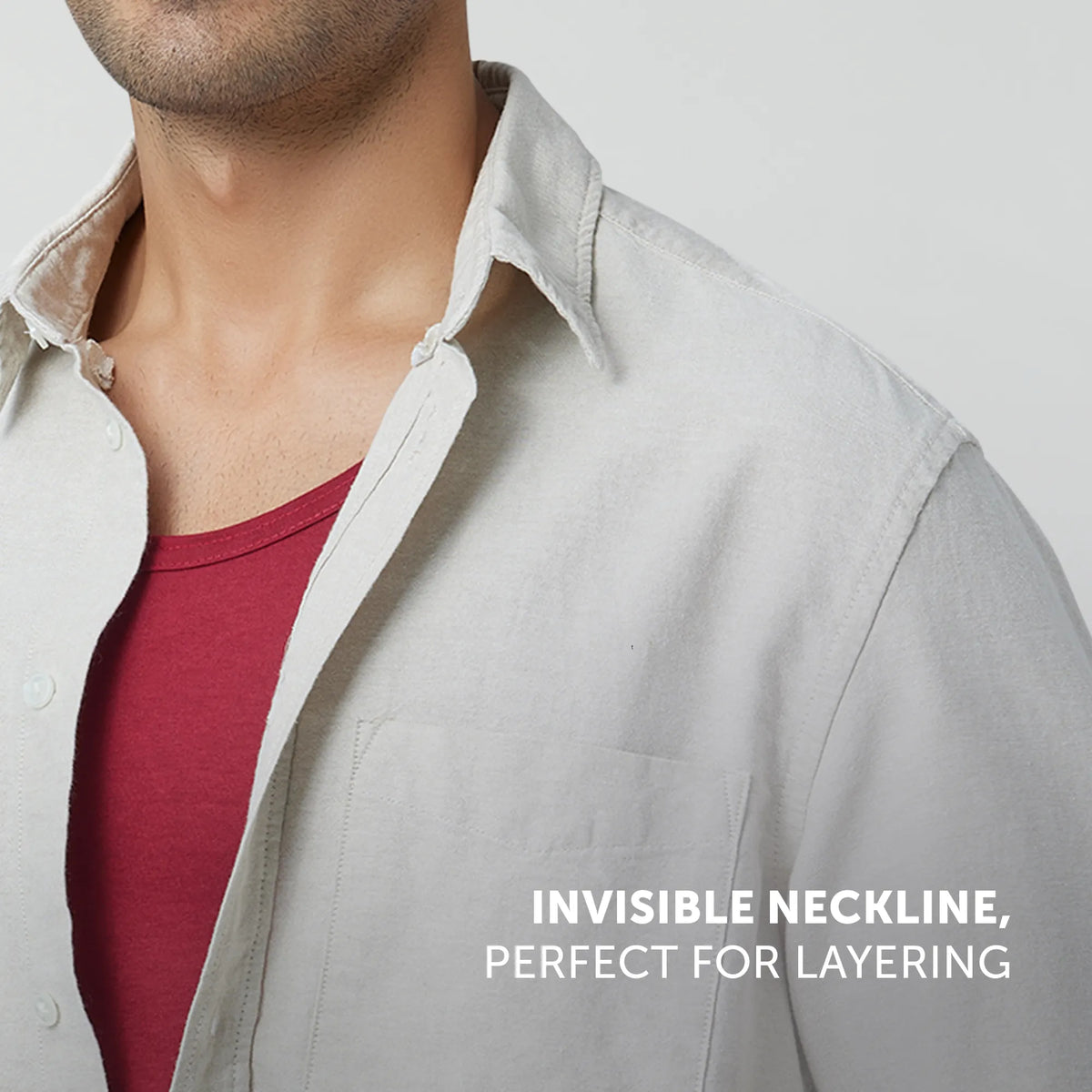 Ace Modal-Cotton Vest Bold Burgundy