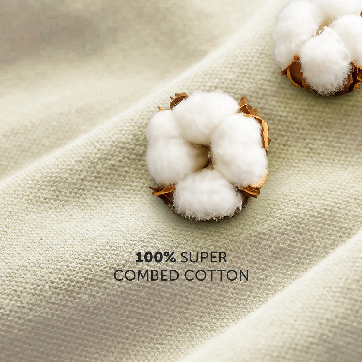 Nova Combed Cotton Polo T-shirts Almond White