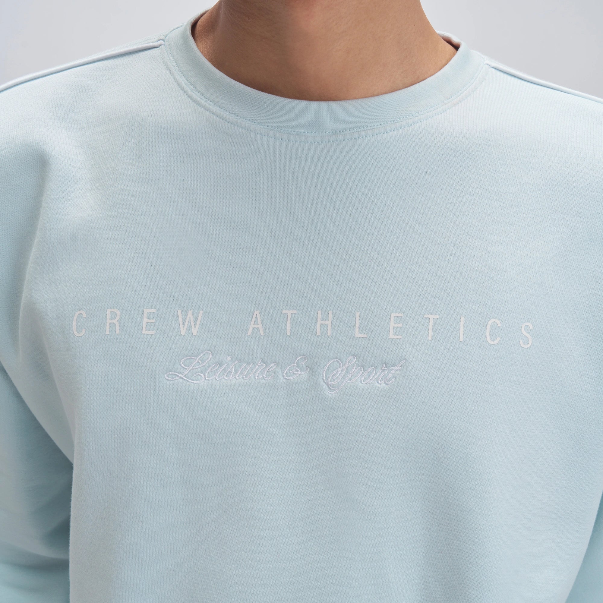 Crew Oversized Round Neck Sweatshirt - Quad Blue