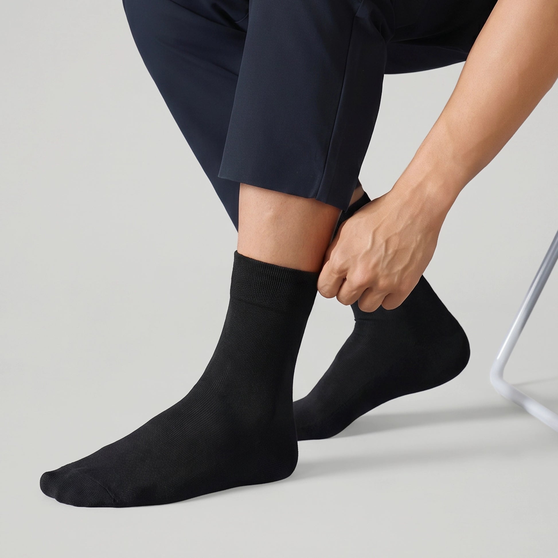 Crew-Length Socks - Pitch Black