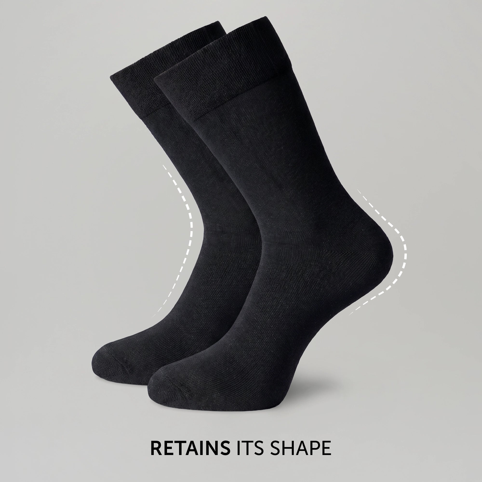 Crew-Length Socks - Pitch Black
