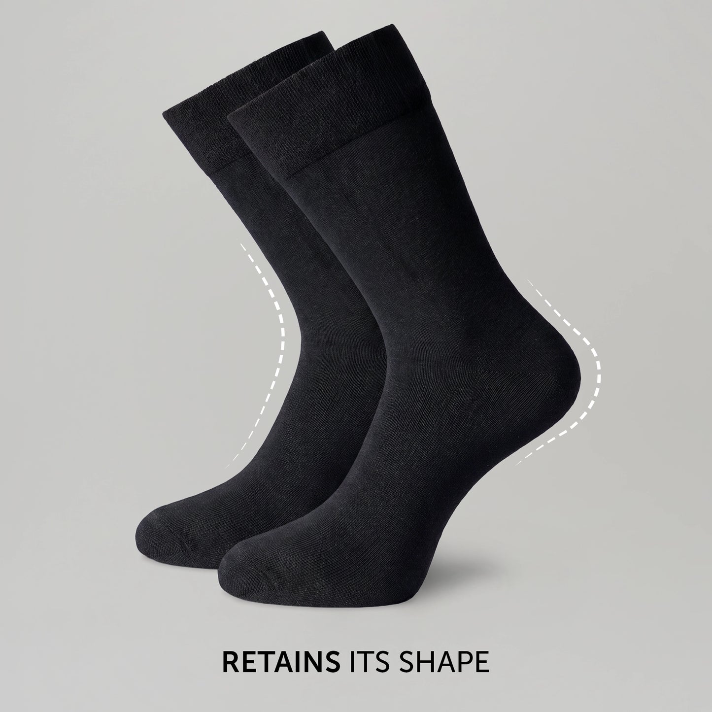 Crew-Length Socks - Pitch Black