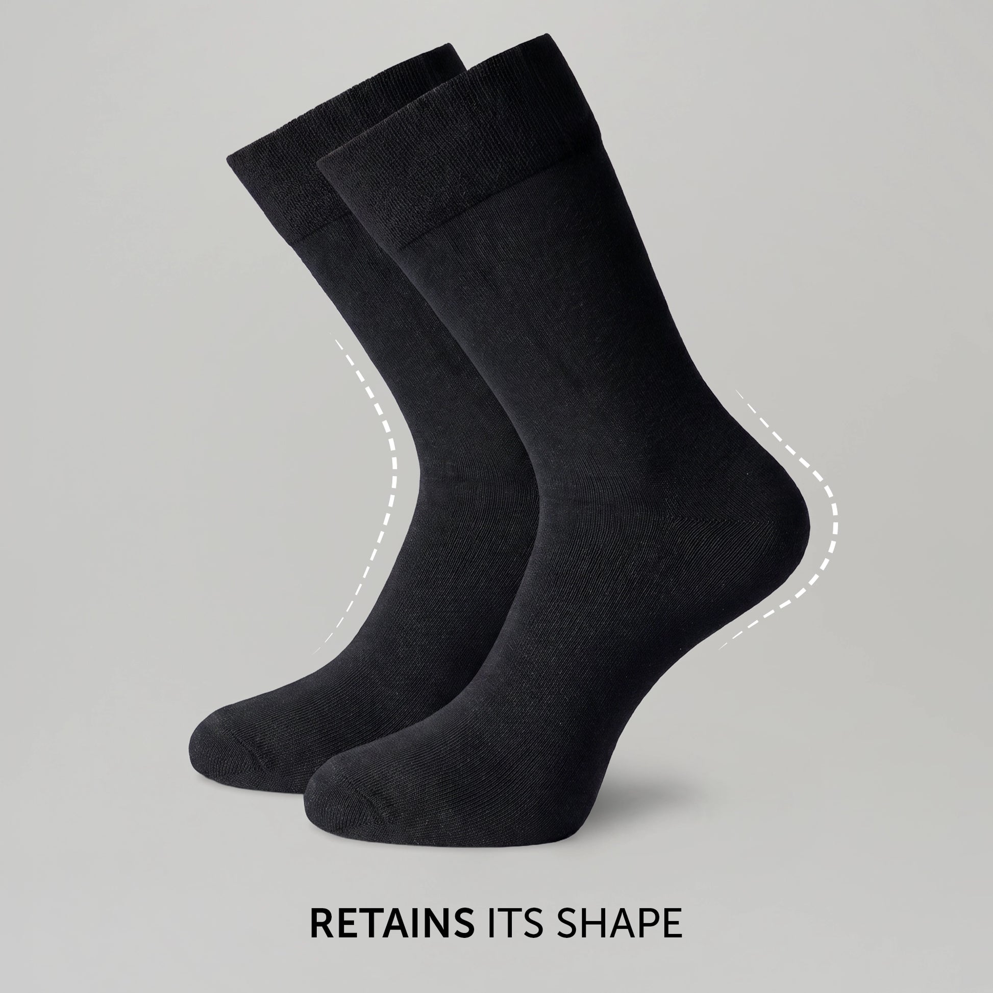 Crew-Length Socks - Pitch Black