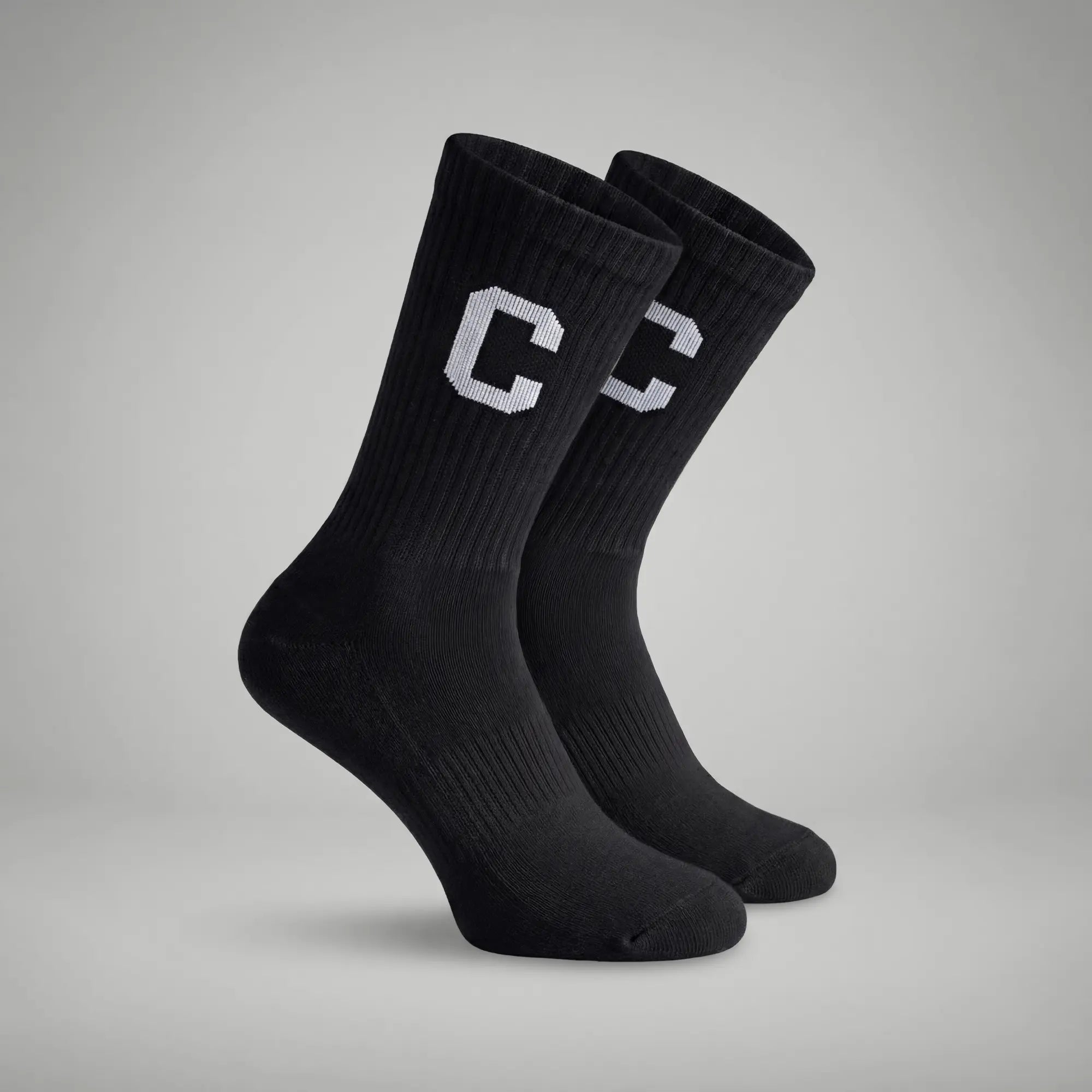 Crew Calf Length Socks - Ink Black