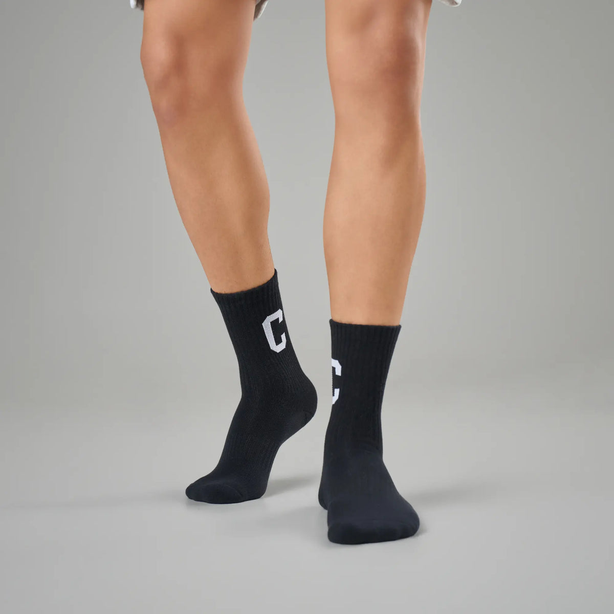 Crew Calf Length Socks - Ink Black