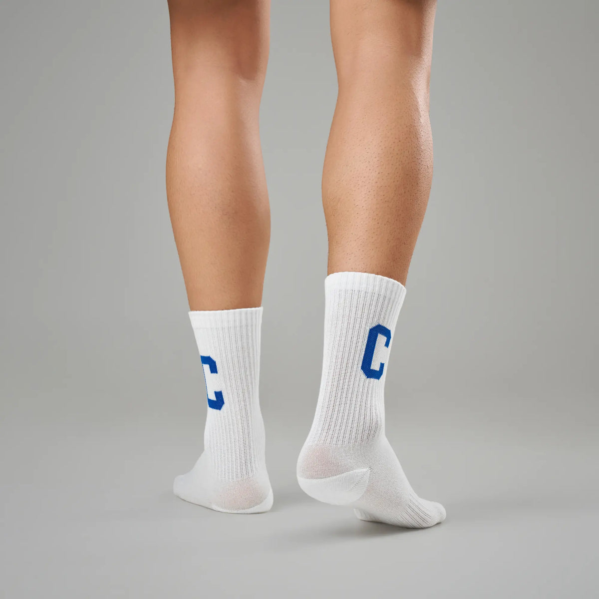 Crew Calf Length Socks - Victory White