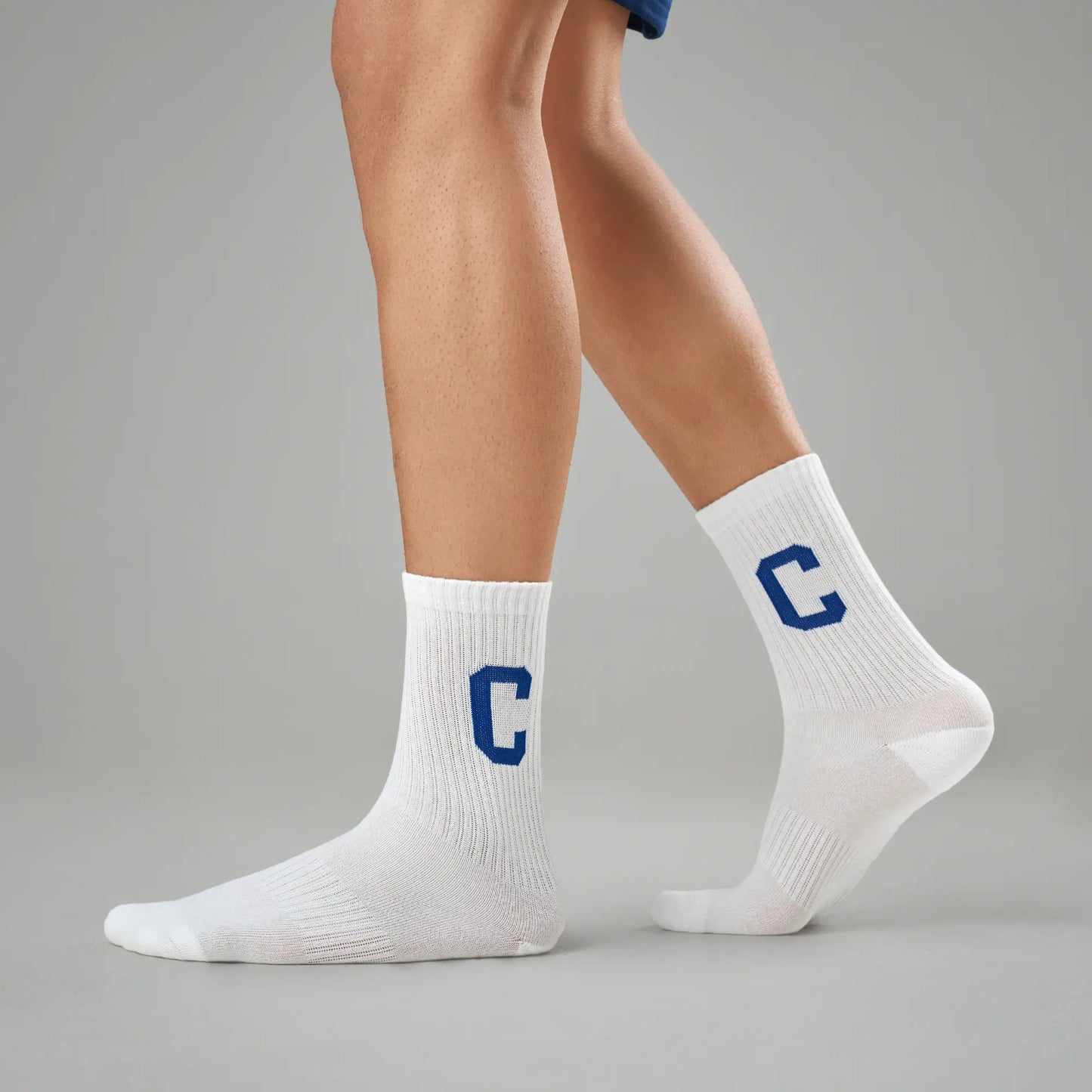 Crew Calf Length Socks - Victory White