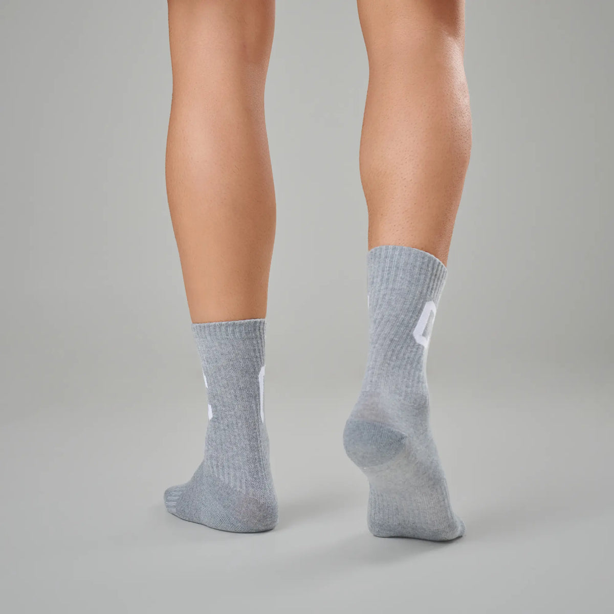 Crew Calf Length Socks - Concrete Grey
