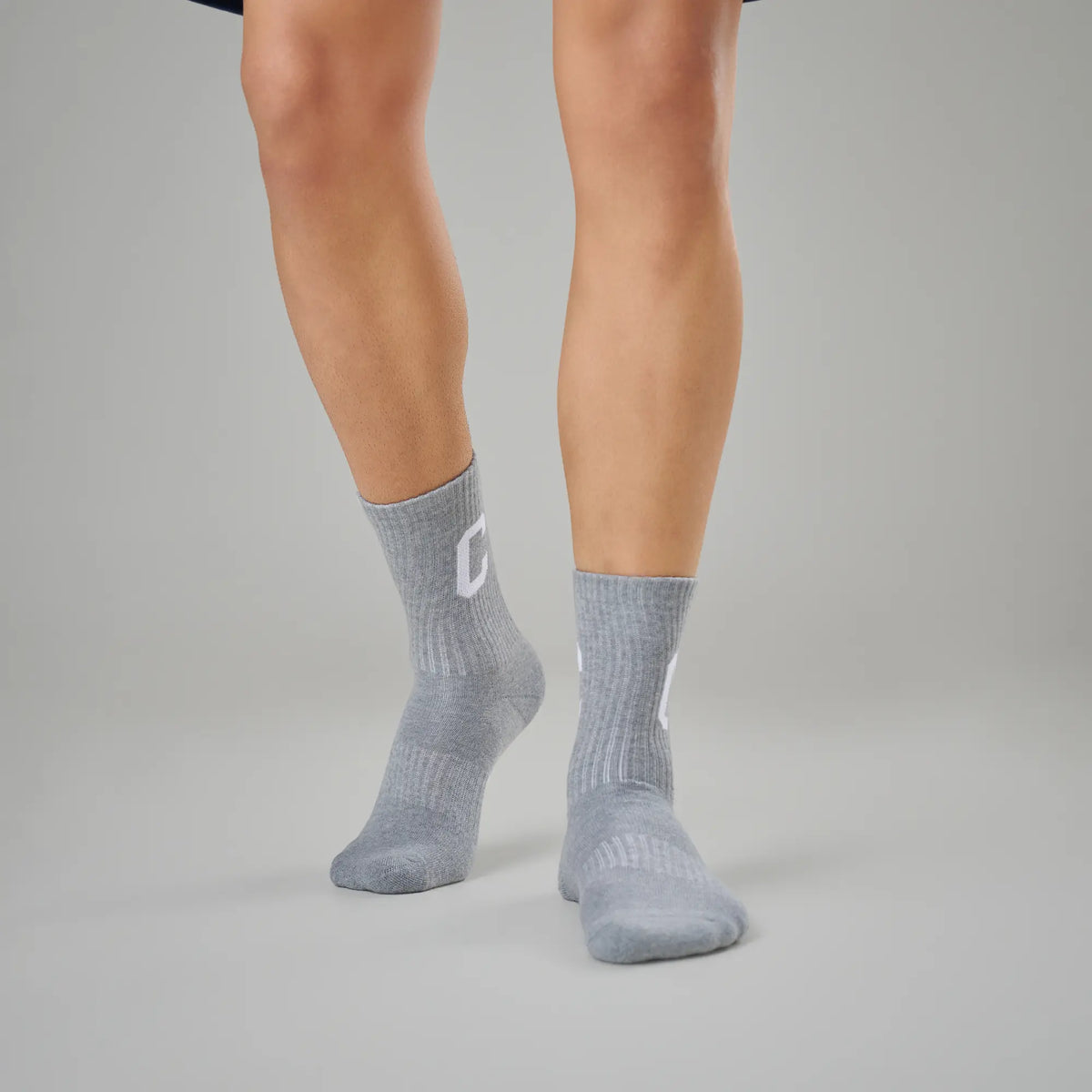Crew Calf Length Socks - Concrete Grey