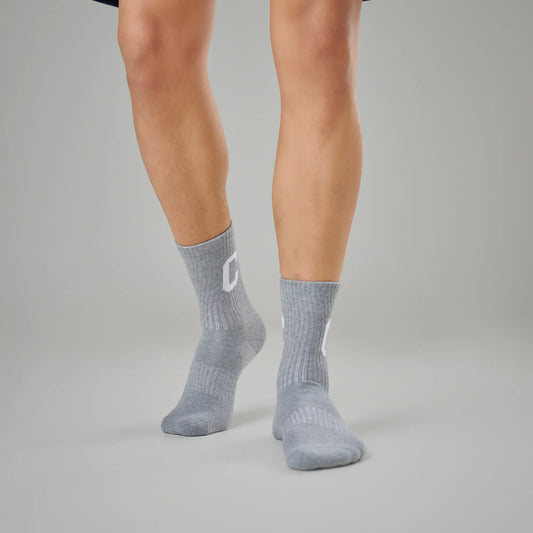 Crew Calf Length Socks - Concrete Grey