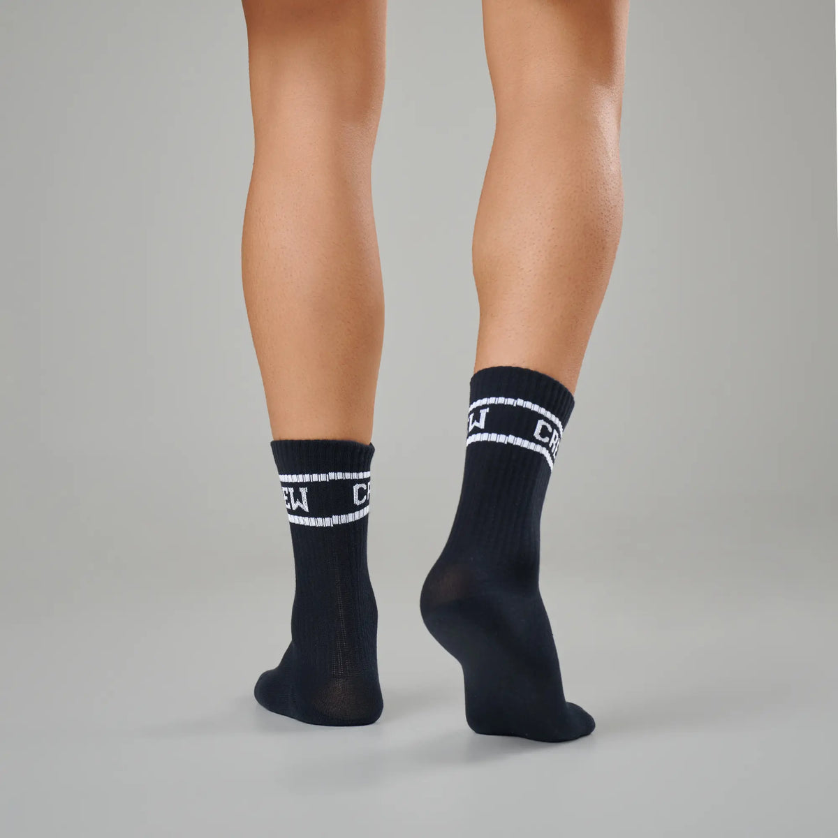 Crew Calf Length Socks - Ink Black