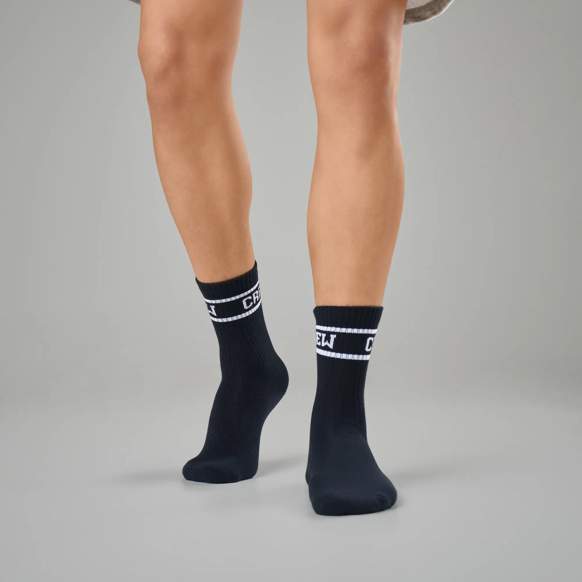 Crew Calf Length Socks - Ink Black