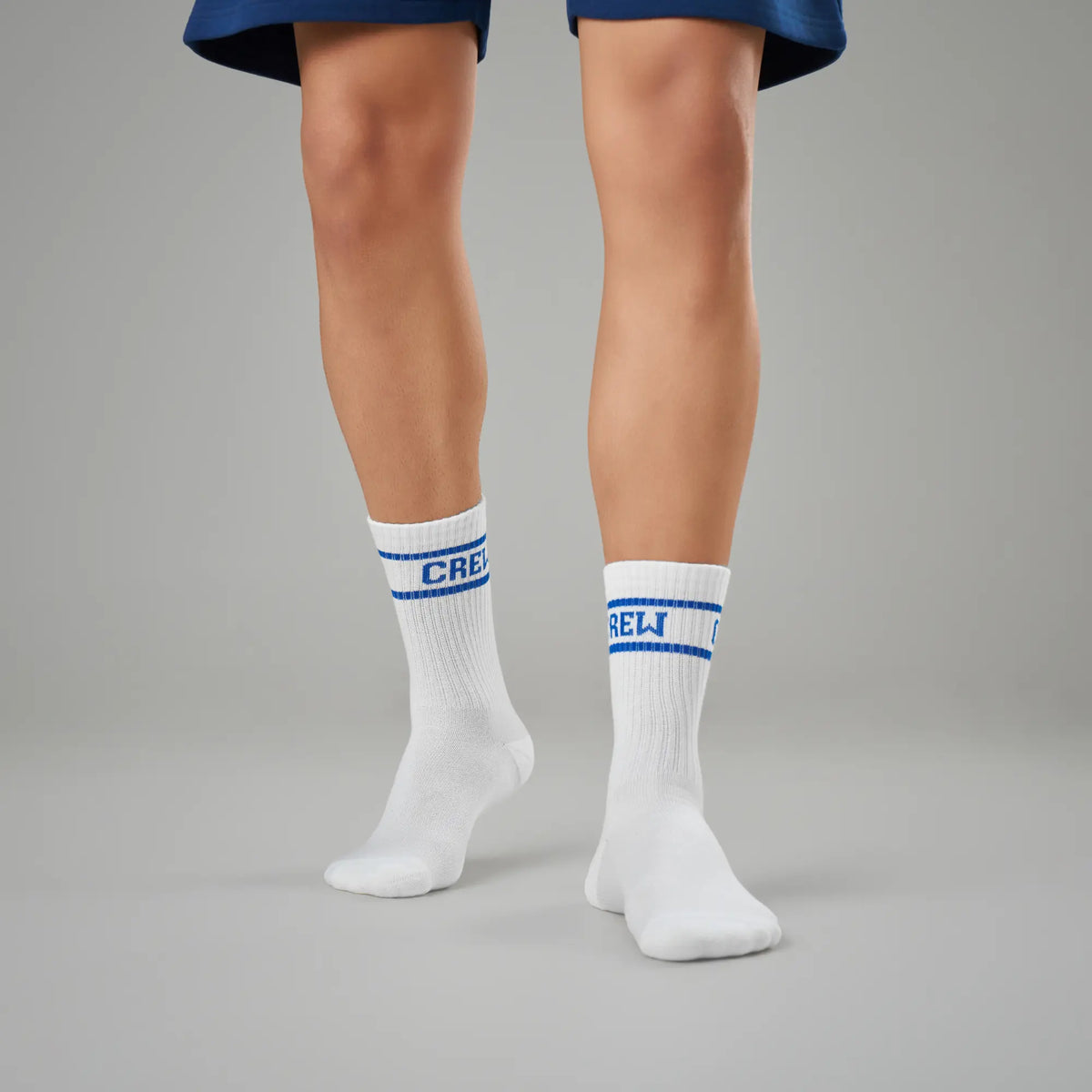 Crew Calf Length Socks - Victory White