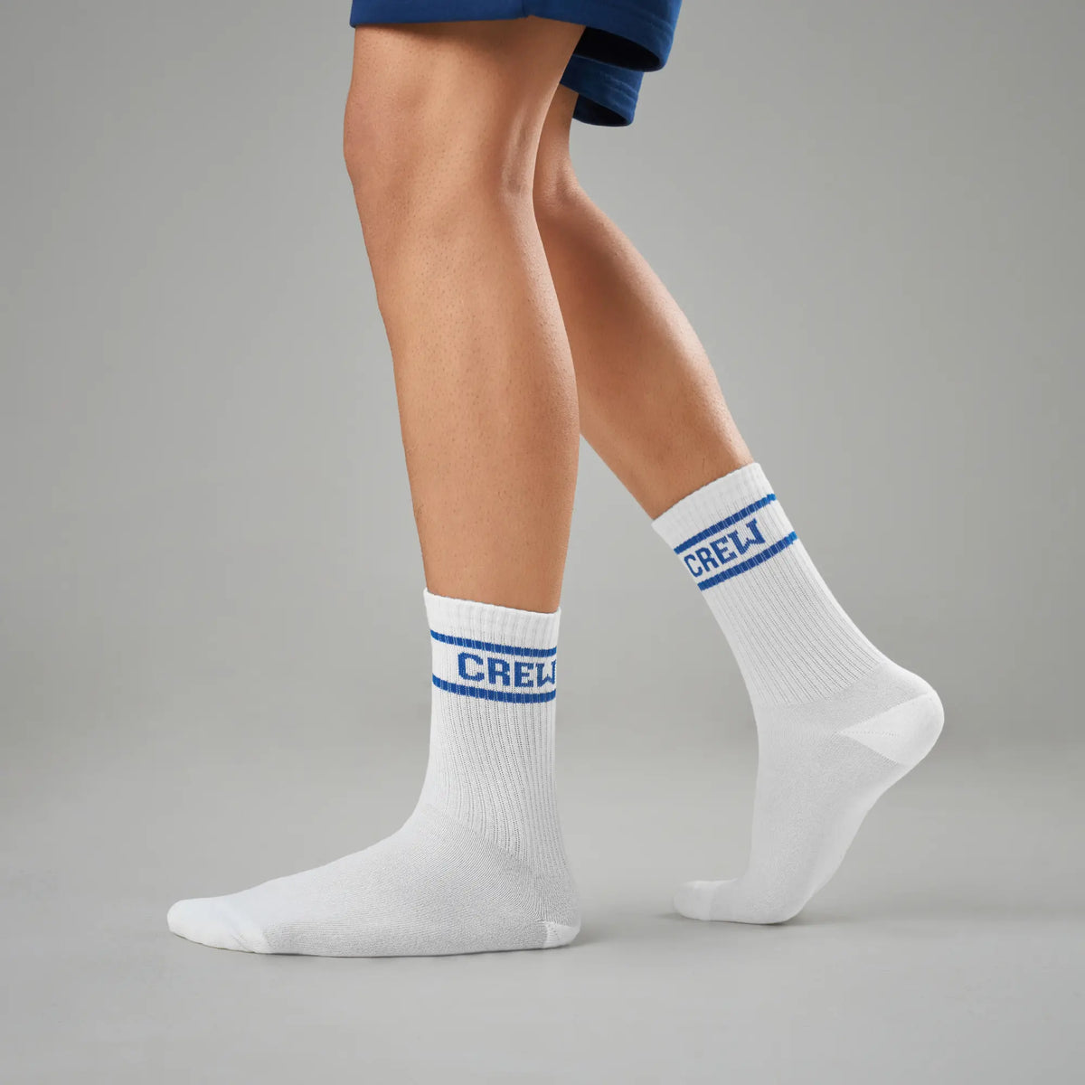 Crew Calf Length Socks - Victory White