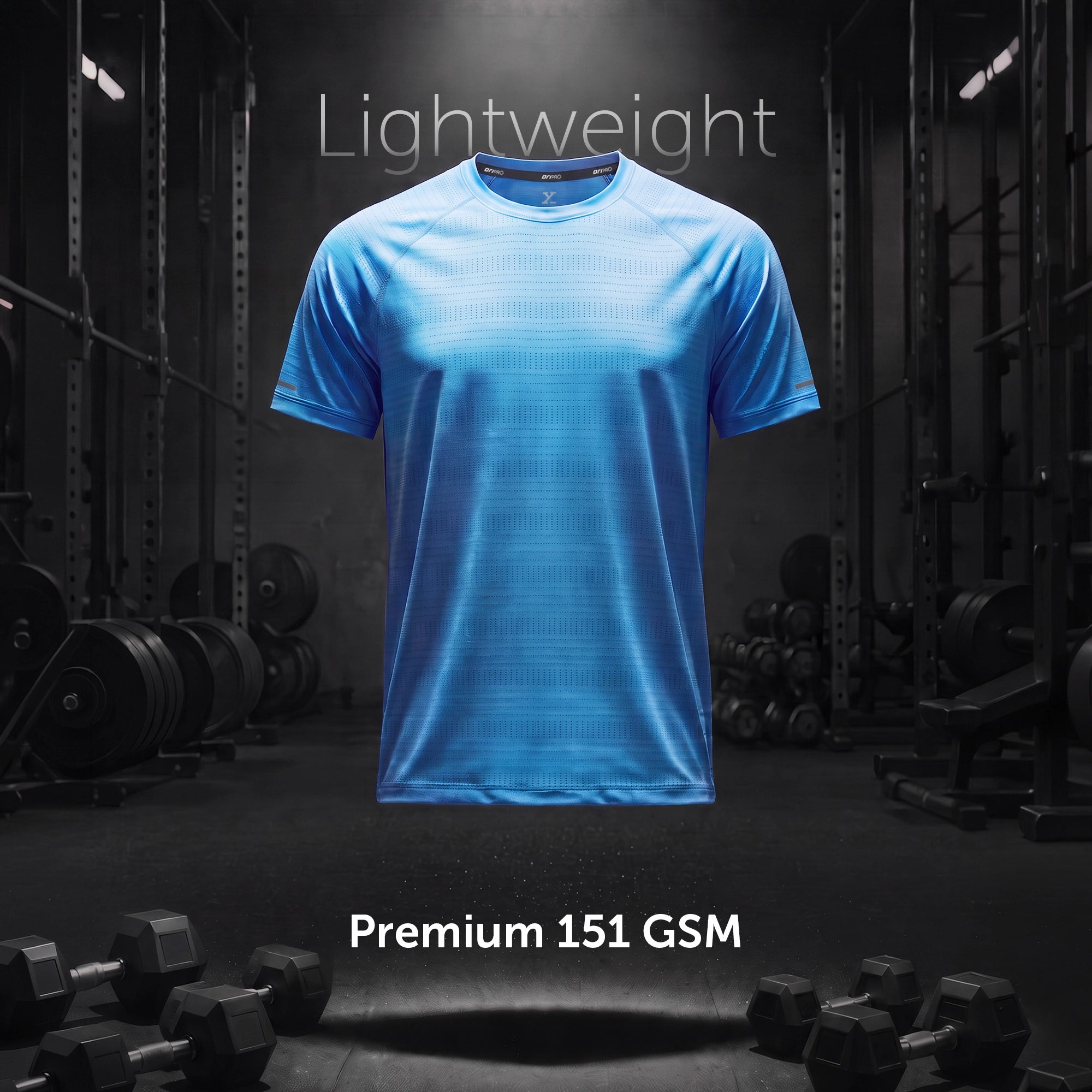 Quick-Dry Raglan T-shirt -  Azure Blue