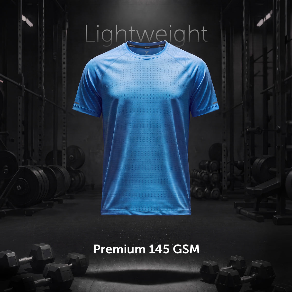 Quick-Dry Raglan T-shirt -  Azure Blue