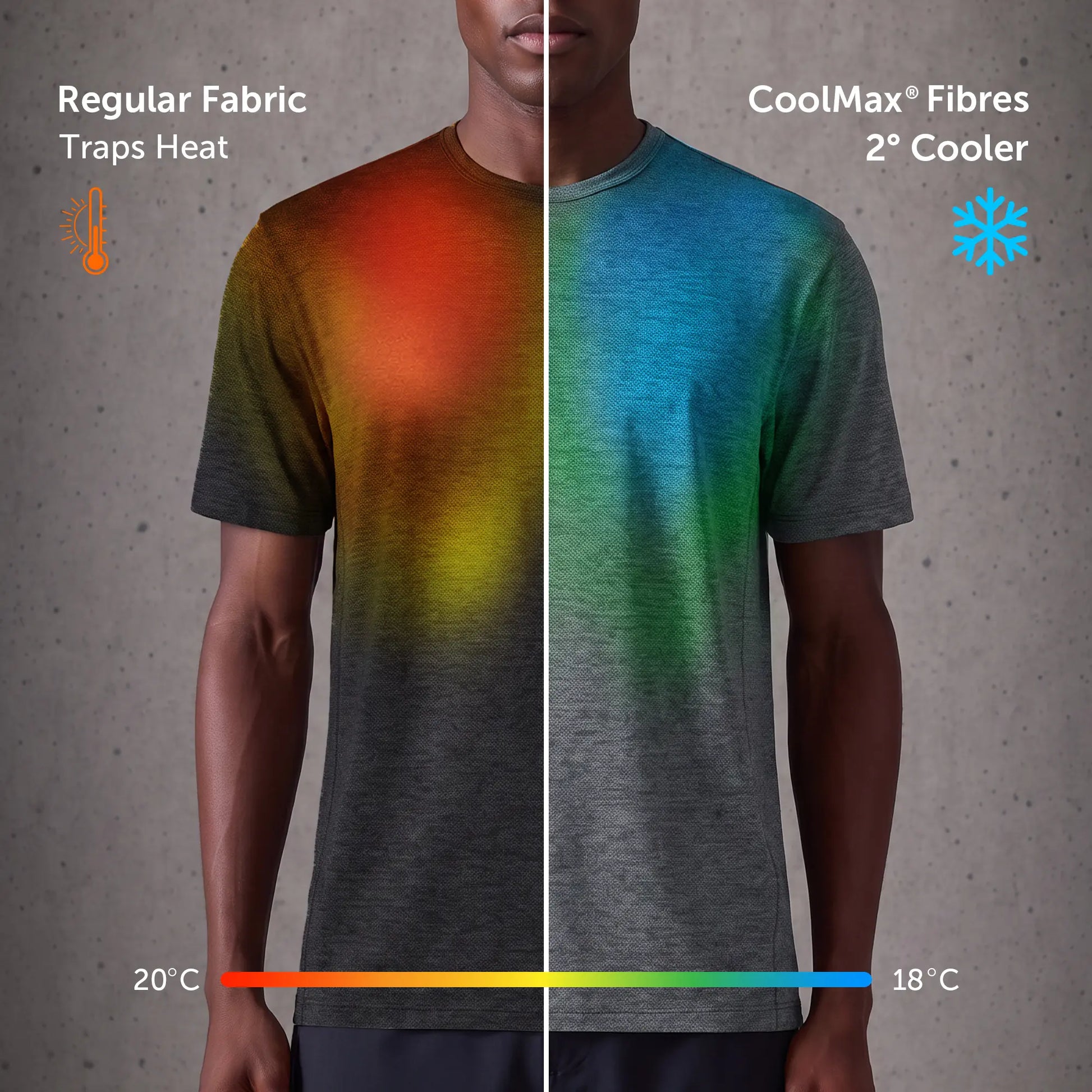 CoolMax Active T-shirt - Charcoal Grey Melange