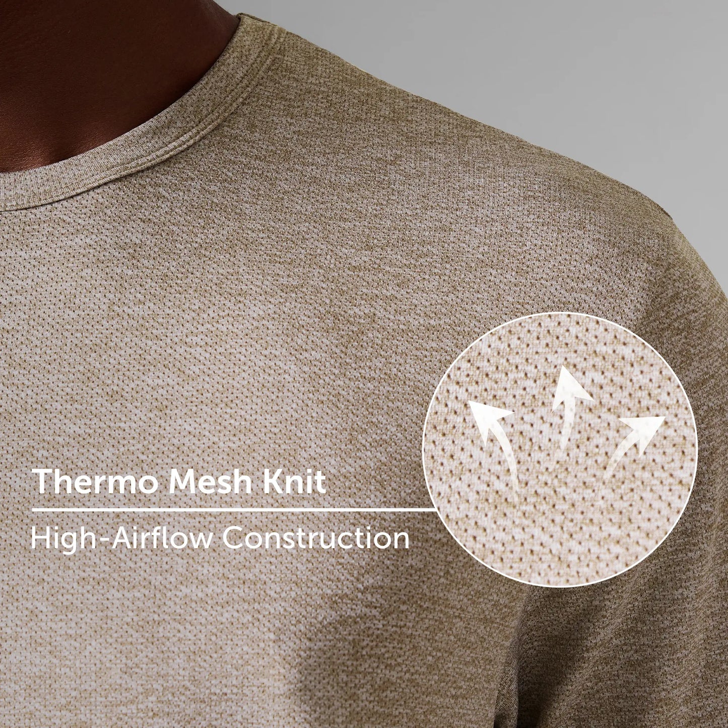 CoolMax Active T-shirt - Smokey Beige Melange