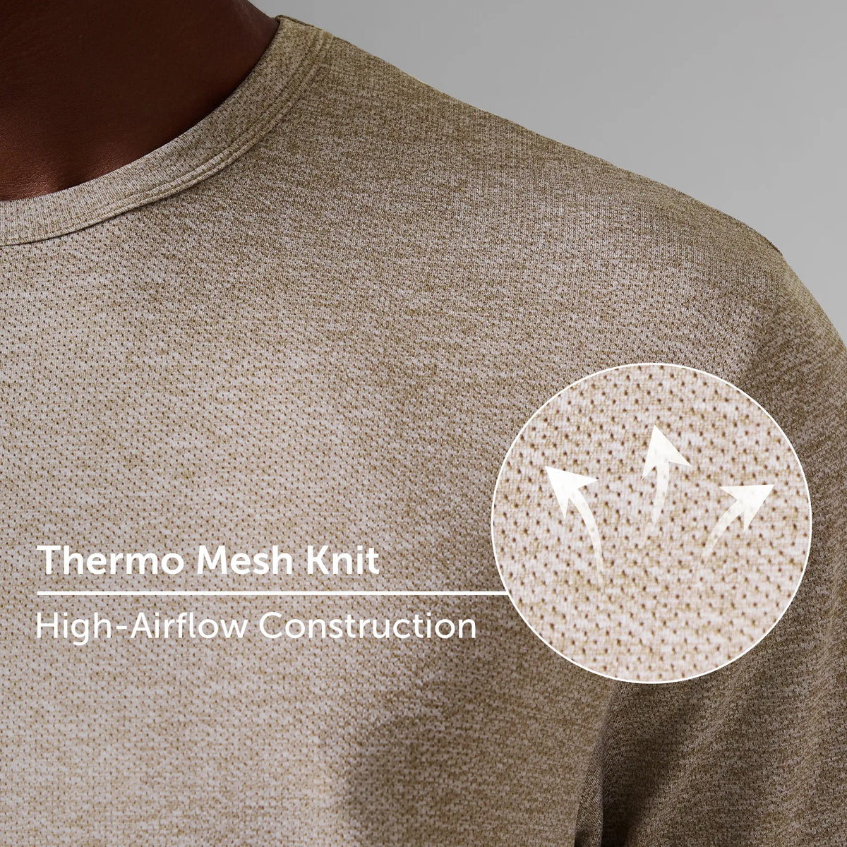 CoolMax Active T-shirt - Smokey Beige Melange