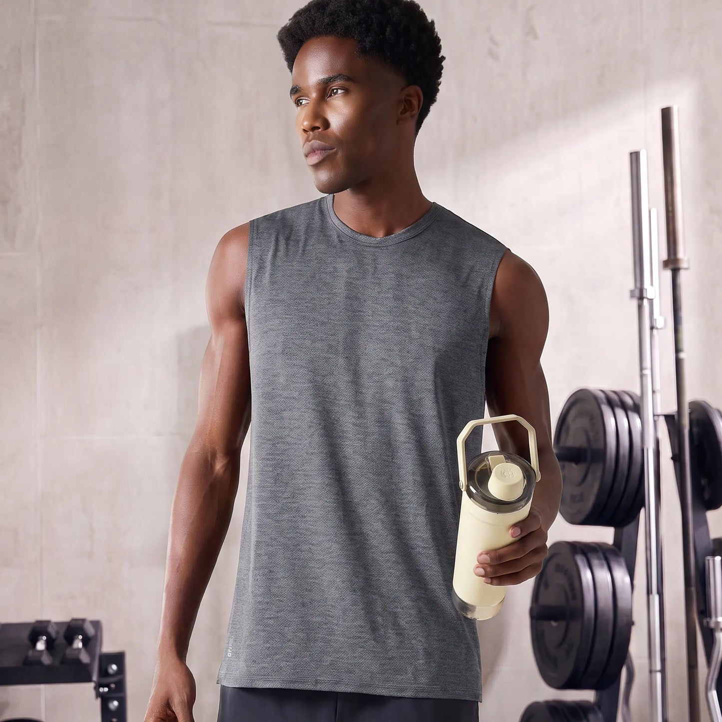 CoolMax Active Tank Top - Charcoal Grey Melange