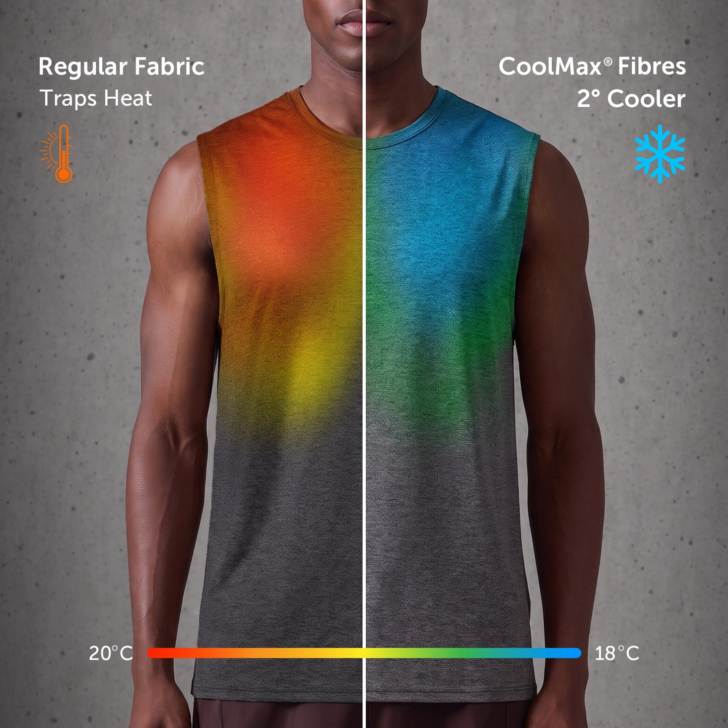 CoolMax Active Tank Top - Charcoal Grey Melange