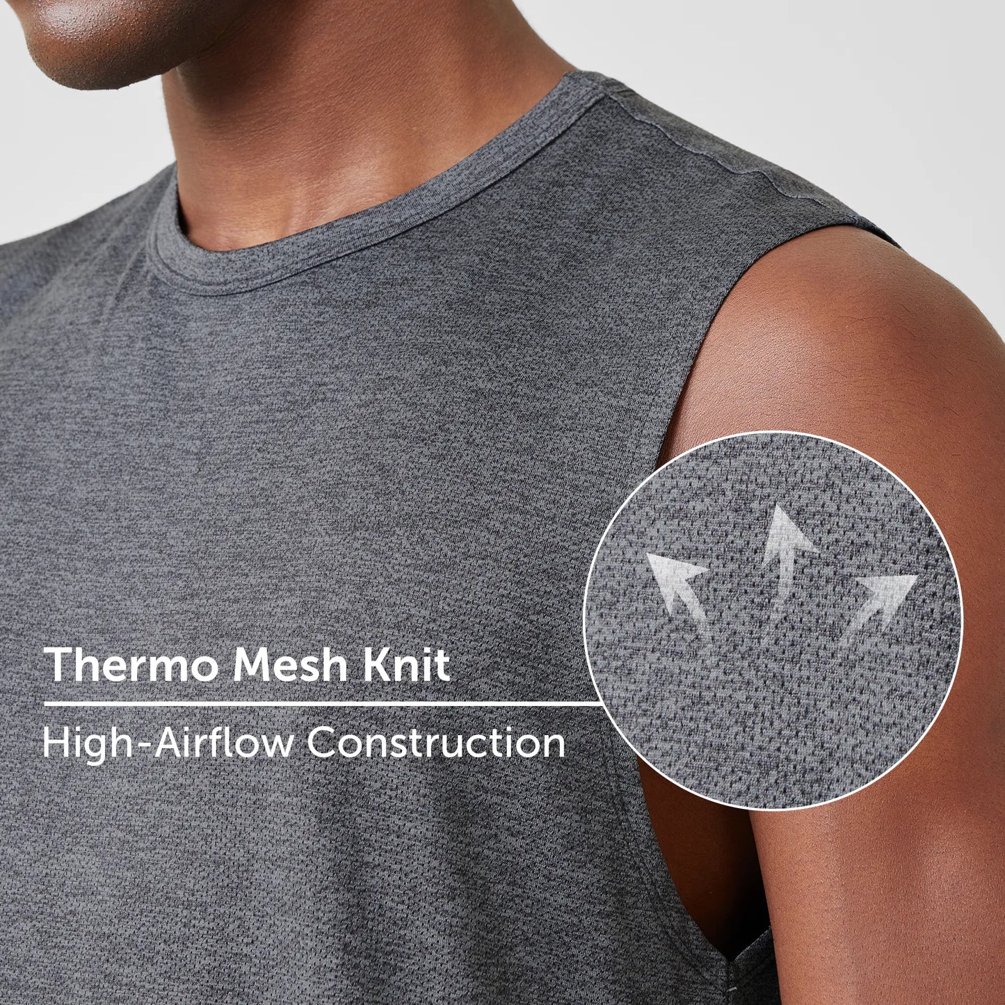 CoolMax Active Tank Top - Charcoal Grey Melange