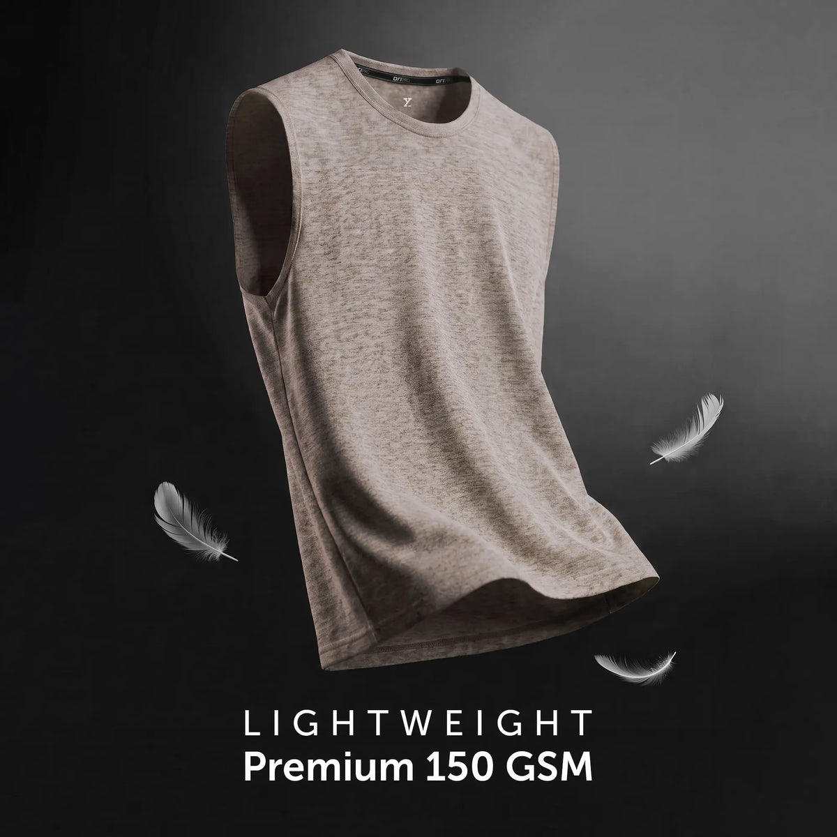 CoolMax Active Tank Top - Smokey Beige Melange