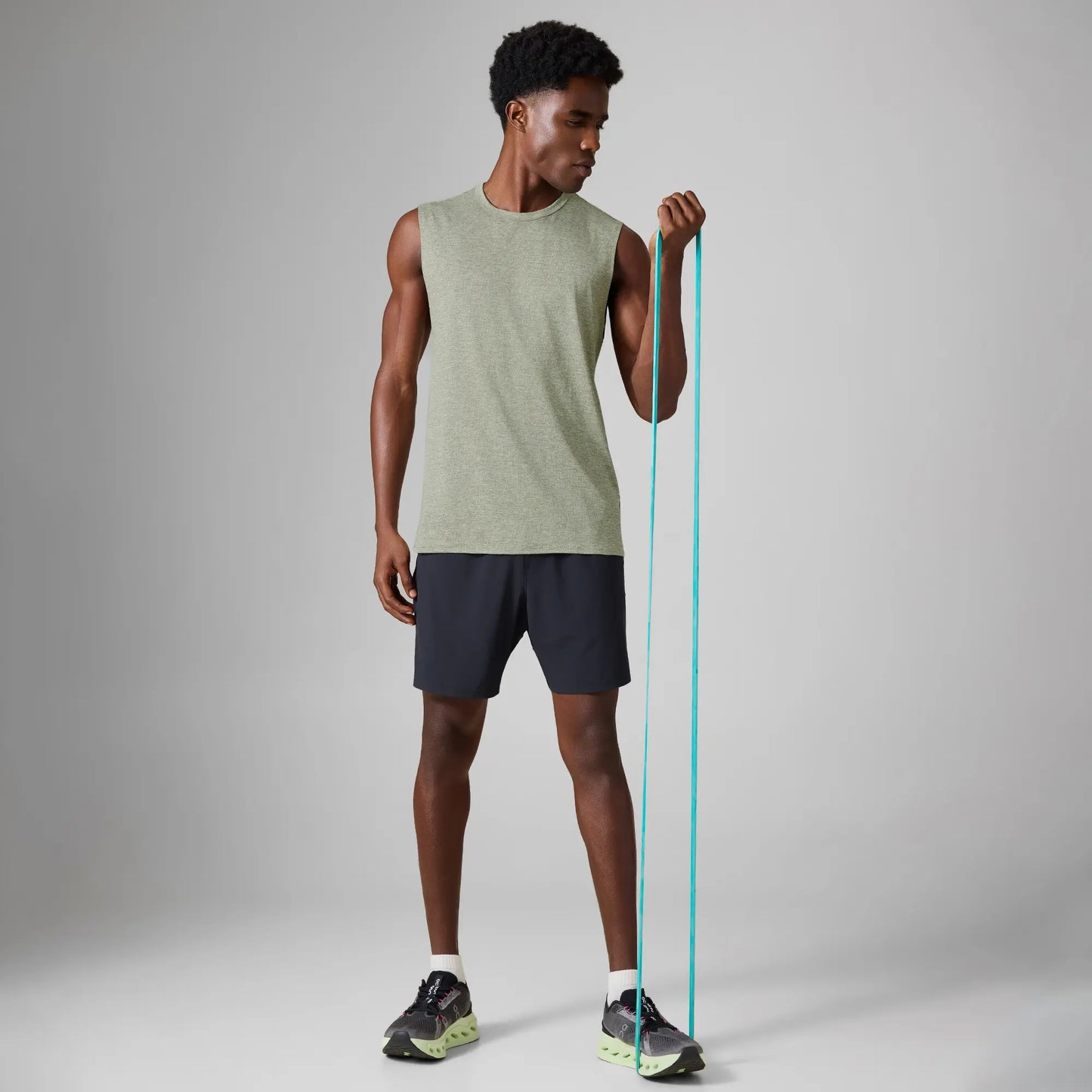 CoolMax Active Tank Top - Sage Green Melange