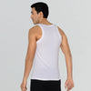Ace Modal-Cotton Square Neck Vests Polar White Gym Fit