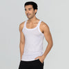 Ace Modal-Cotton Square Neck Vests Polar White Gym Fit